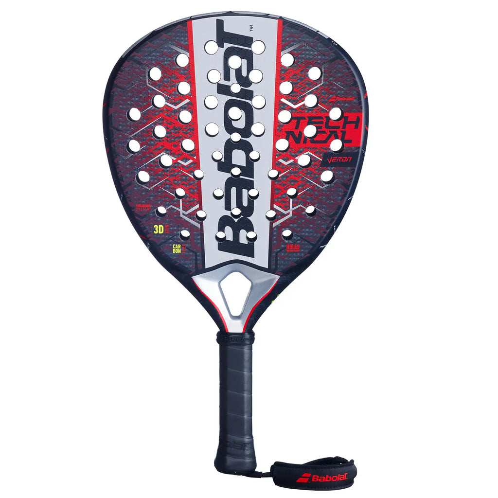 Babolat Technical Veron 2025 – Raquette de padel goutte d'eau polyvalente — Noir/Rouge