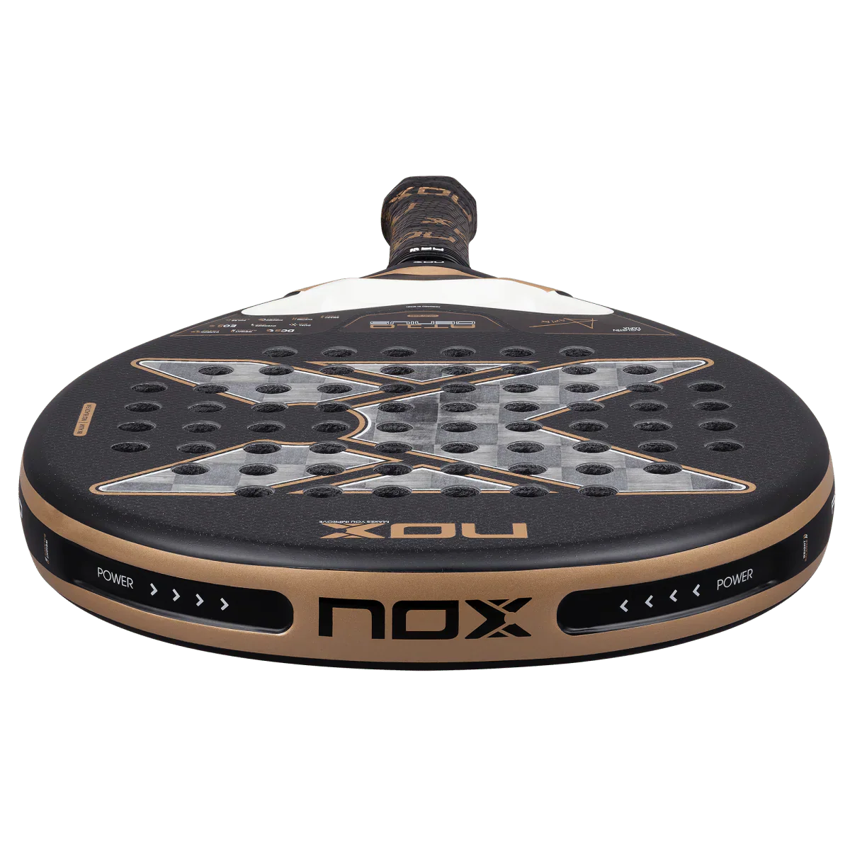 Raquette de padel NOX AT10 Genius 18K Alum 2026 - détail du cadre