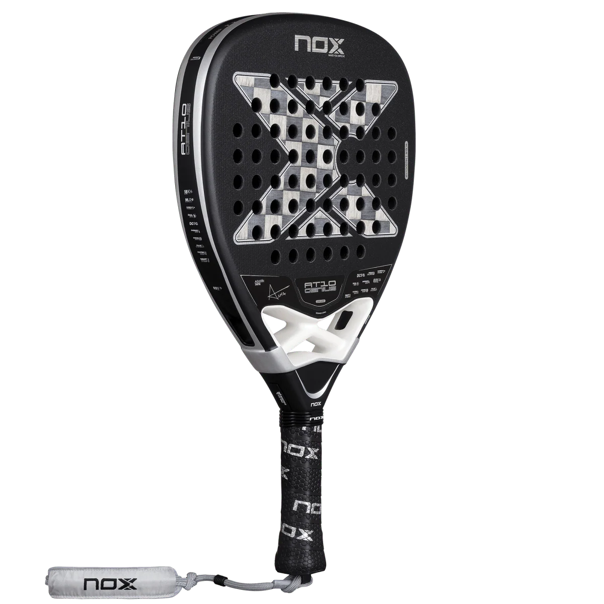 Raquette de padel NOX AT10 Genius Attack 18K Alum 2026 - vue de dos