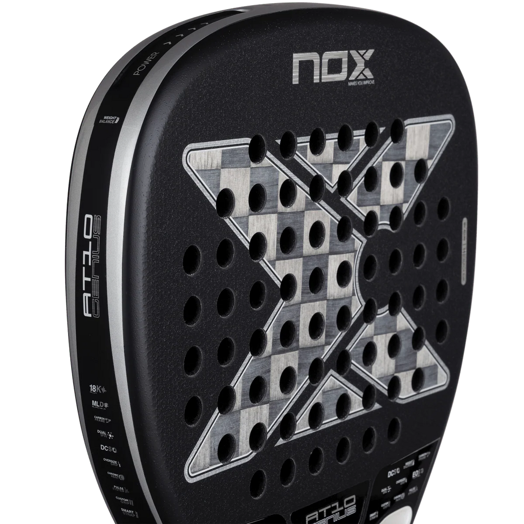 Raquette de padel NOX AT10 Genius Attack 18K Alum 2026 - vue de profil
