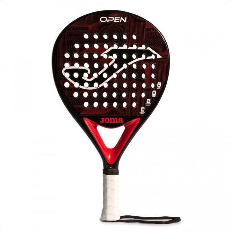 Joma Open Schwarz Rot – Padelschläger Tropfenform für Einsteiger