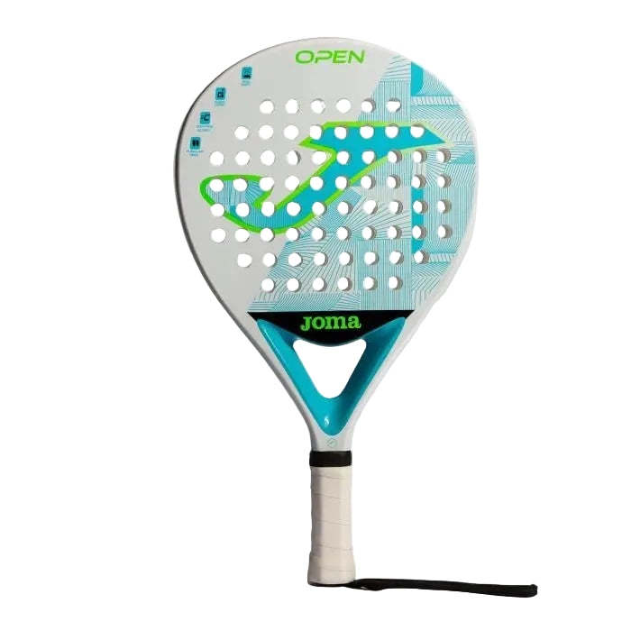 Joma Open Weiß Türkis – Padelschläger Tropfenform für Einsteiger